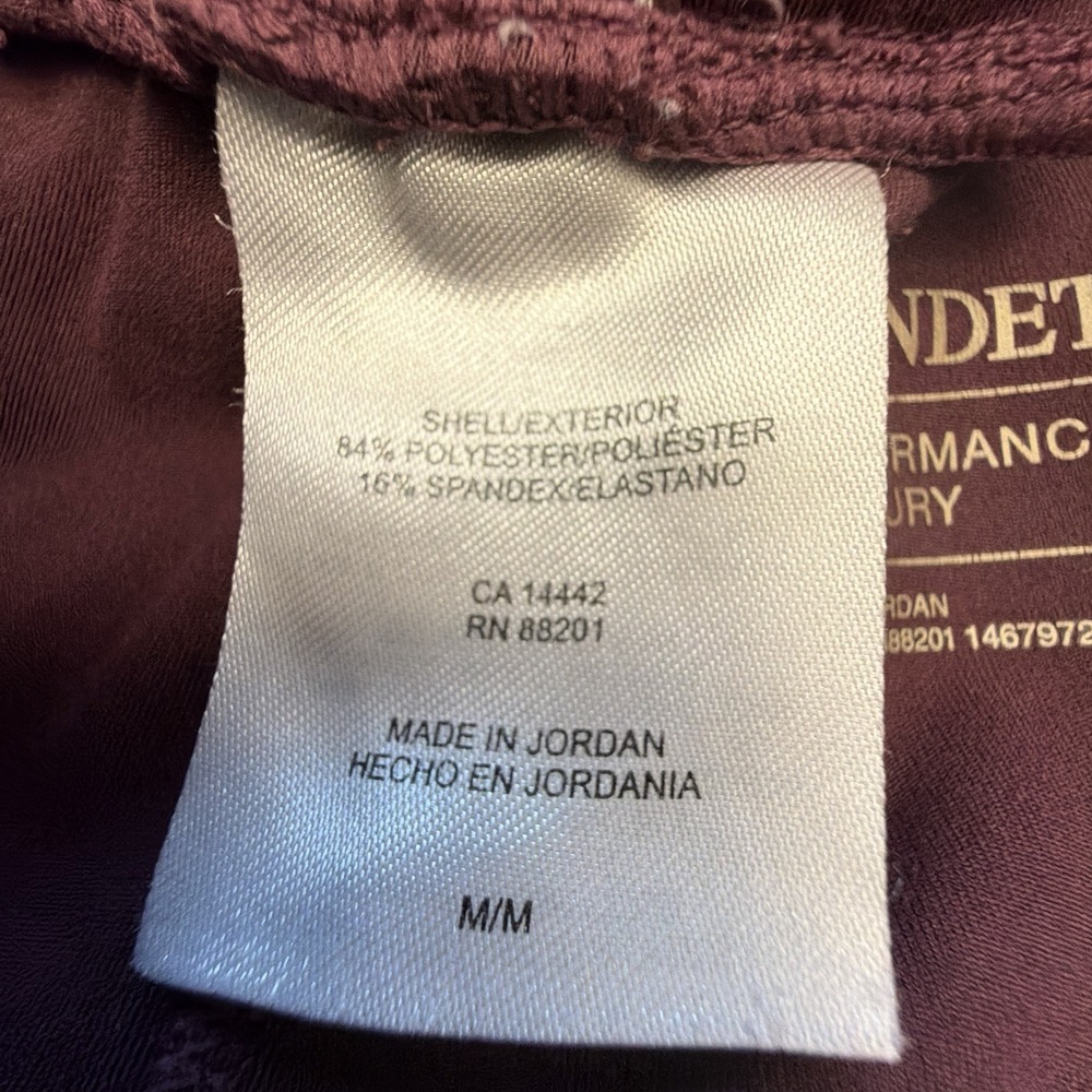 Mondetta Performance Luxury Jogger Pants Womens M Burgundy High Rise Stretch - Picture 6 of 11